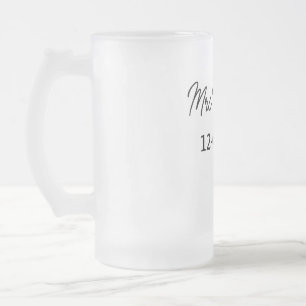 Chope Givrée simple monogramme minimal mrs M nom date année Thr