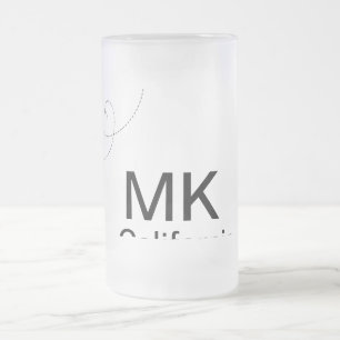 Chope Givrée Simple monogramme minimaliste ajouter du texte avi