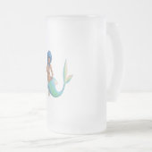 Chope Givrée Sirène avec les cheveux et la queue de turquoise (Devant droit)