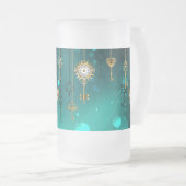 Chope Givrée Skeleton Keys on Green Background (Devant droit)