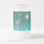 Chope Givrée Skeleton Keys on Green Background (Centre)