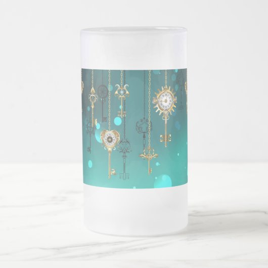 Chope Givrée Skeleton Keys on Green Background (Centre)