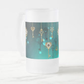 Chope Givrée Skeleton Keys on Green Background (Devant gauche)