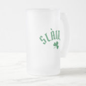 Chope Givrée SLÀINTE Funny Irish St. Patrick's Day Clover vert (Devant droit)