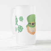 Chope Givrée Sláinte ! Leprechaun irlandais et shamrock (Devant gauche)