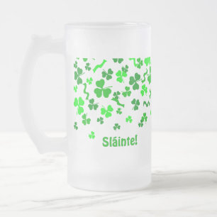 Chope Givrée Sláinte Trèfles Irlandais Chanceux Design Personna