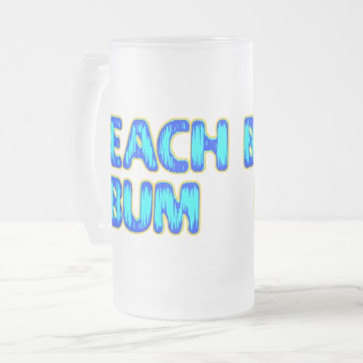 Chope Givrée Slogan amusant sur la plage en bleu (Devant gauche)