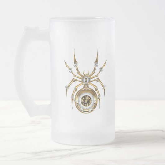 Chope Givrée Spider Steampunk sur Arrière - plan pourpre (Gauche)