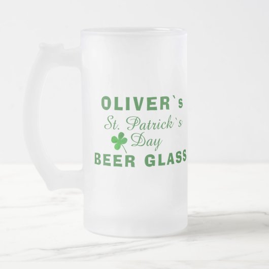 Chope Givrée St Patrick`s day Green Clover Nom (Gauche)
