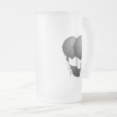 Chope Givrée Steampunk Design Machine volante noire et blanche (Devant droit)