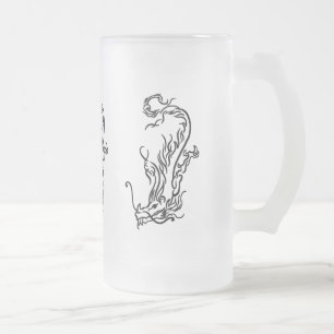 Chope Givrée Stein en verre dépoli Dragon Plongeant