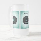 Chope Givrée Style bleu ajouter nom 60e Anniversaire design (Devant gauche)