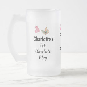Chope Givrée Sweet Moderne Nom Personnalisé Script Chocolat Cha