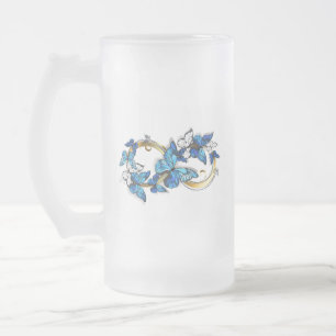 Chope Givrée Symbole infini de papillons Morpho bleus