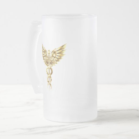 Chope Givrée Symbole Polygonal Or Caduceus (Devant gauche)