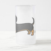 Chope Givrée Teckel de bande dessinée (manteau lisse) (Centre)