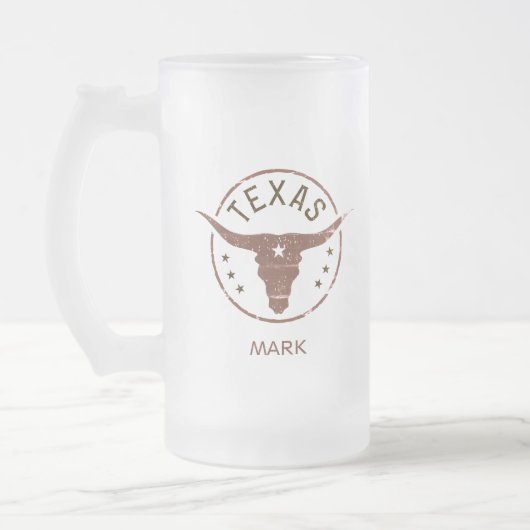 Chope Givrée Texas Longhorn personnalisé (Gauche)