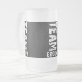 Chope Givrée Texte de grunge d'extra large de marié d'équipe (Devant gauche)