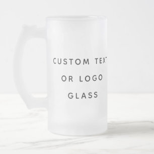Chope Givrée Texte Ou Logo Personnalisé Minimaliste