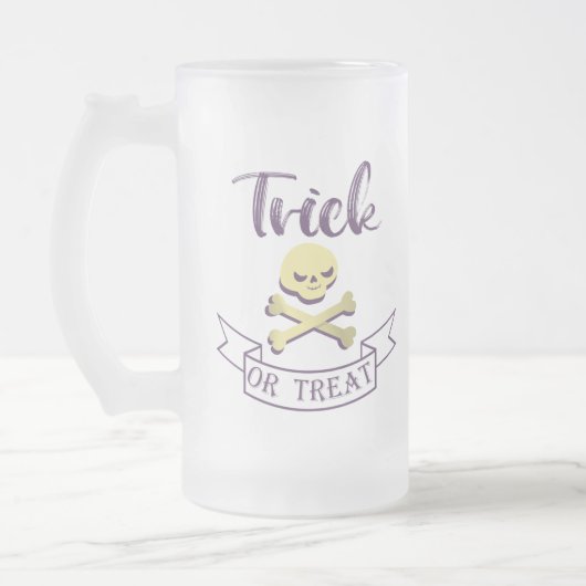 Chope Givrée Tricoter ou traiter les os croisés du crâne Ruban  (Gauche)