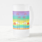 Chope Givrée Triple coucher de soleil Frosted 16 oz de verre gi (Devant droit)