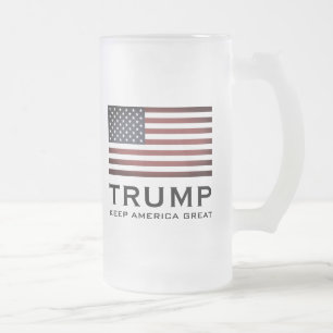 Chope Givrée Trump beer stein glass - Keep America Great