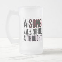 Une chanson vous fait sentir une pensée.w