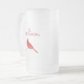 Chope Givrée Vacances Hiver Élégant Botanique Cardinal Rouge (Devant gauche)