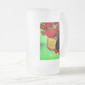 Chope Givrée Van Gogh Black Kitten Fleurs rouges (Devant droit)