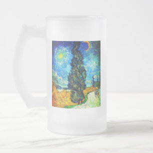 Chope Givrée Van Gogh Road avec Cypress et Star