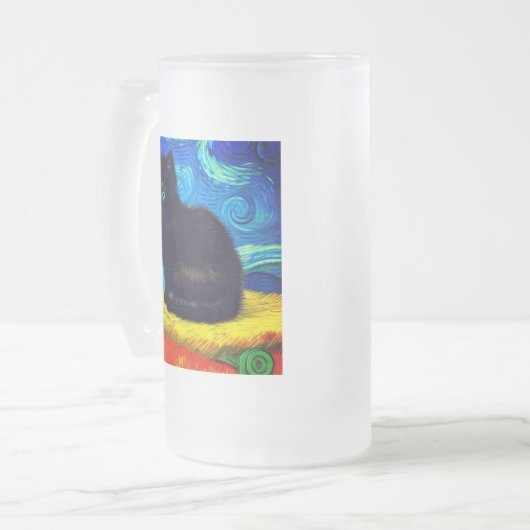 Chope Givrée Van Gogh Style Starry Night Cat (Devant gauche)