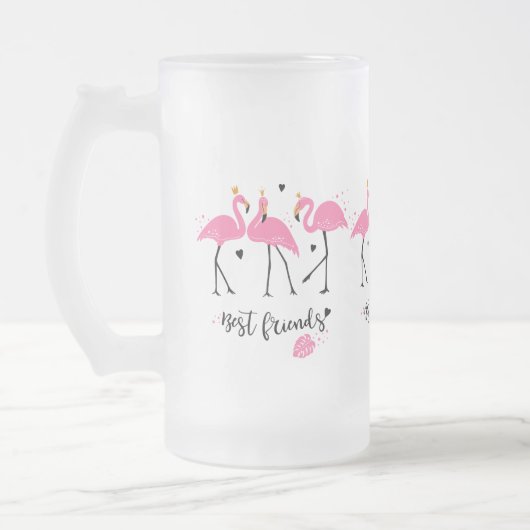 Chope Givrée Vecteur rose mignon de prime de flamants (Gauche)