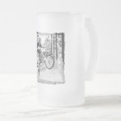 Chope Givrée Vélo de saleté roulant dans les bois (Devant droit)