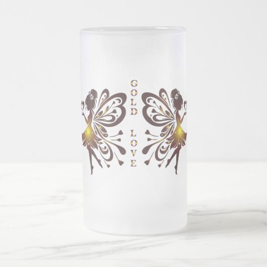 Chope Givrée Verre de bière Amour Or (Centre)