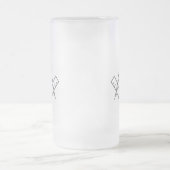 Chope Givrée Verre de bière de carré et de boussole (Centre)