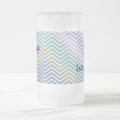 Chope Givrée Verre personnalisé violet, bleu et vert rayures (Centre)