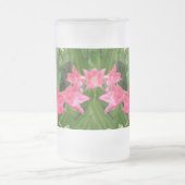 Chope Givrée Verres givrés de lis de Crinum de rose rose (Centre)