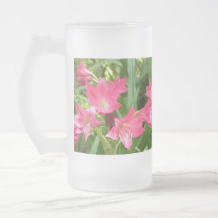 Chope Givrée Verres givrés de lis de Crinum de rose rose