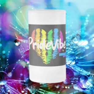 Chope Givrée Vibrant PrideVibe : Toastes avec Cœur Arc-en-Ciel