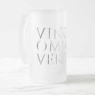 Chope Givrée VINCIT OMNIA VERITAS - Bière en verre dépoli clair