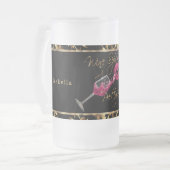 Chope Givrée Vins et jolies lèvres roses - Marbre (Devant gauche)