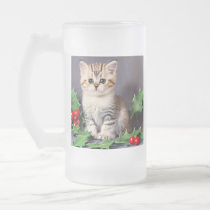 Chope Givrée Vintage Christmas Kitten et Holly