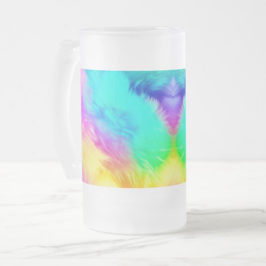 Chope Givrée Vivid Rainbow Fluffy Fur Texture-75201 (Devant gauche)