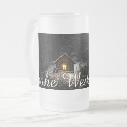 Chope Givrée Vœux de Noël avec maison de sorcière (Devant gauche)