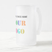 Chope Givrée Votre logo d'entreprise et votre texte en verre gi (Devant droit)