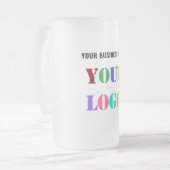 Chope Givrée Votre logo d'entreprise et votre texte en verre gi (Devant gauche)