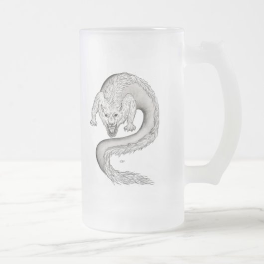 Chope Givrée Wolfdragon noir et blanc Design (Droit)