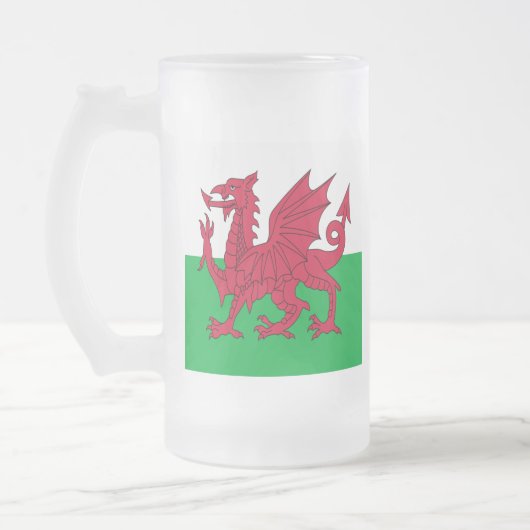 Chope Givrée Y Ddraig Goch : Verre de bière de drapeau de (Gauche)