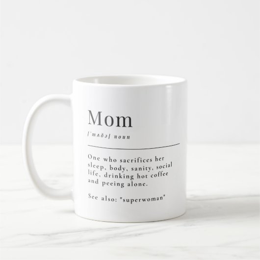 Chope maman exclusive, meilleur tasse de café mama (Gauche)