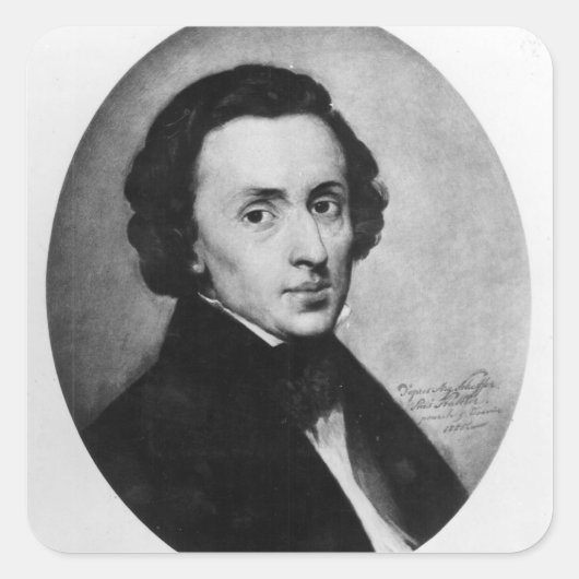 Chopin, 1858 vierkante sticker (Voorkant)